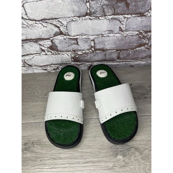 Reef Golf Flip Flops Mulligan II Turf Grass Tee Holder Rare Slides Men 8M US/40 - Picture 2 of 16
